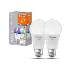 Ledvance Lampe led intelligente avec technologie WiFi, E27-base, optique dépolie,Couleurs rgbw modifiables, couleur de lumière modifiable (2700K-6500K), 806