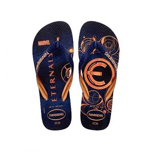 Havaianas Mixte Top Marvel Tongues, Marine/Marine/Golden, 4.5/5 UK