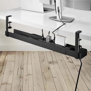 StarTech.com Under Desk Cable Management Tray, Clamp-on Installation - plateau de gestion de cables