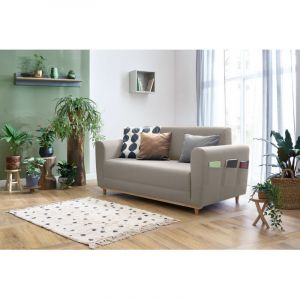 Bobochic Canapé droit convertible xs - Canapé droit convertible déplimousse pigalle Beige - Beige
