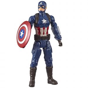 Image de Captain America (Action Figurine 30cm Avec Titan ros Explosif Gear Blaster)