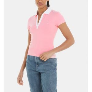 Tommy Jeans Polo slim coton stretch col V