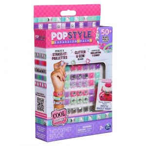 Cool MAKER - Pop Style Pack Strass ET Paillettes - Extension pour Machine Kit Bracelet - Bracelet Amitié - Utilisation Simple - Tendance Fun & Facile - Jouet Enfant 7 Ans et + - Loisirs Créatifs