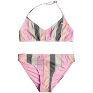 Roxy Bikini Very Vista Triangle rose orange vert fille - 14