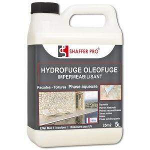 Hydrofuge Ol&eacute;ofuge Shaffer Pro 5L &ndash; Imperm&eacute;abilisant Travertin, Pierre Naturelle, Fa&ccedil;ade, B&eacute;ton