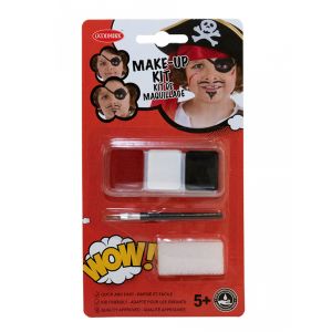 Kit maquillage pirate avec pinceau et &eacute;ponge enfant