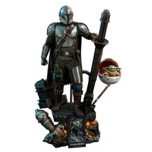 Hot Toys Star Wars The Mandalorian Figurines articulées Deluxe Pack de 2 échelle 1/4 le Mandalorien & l'enfant 46 cm