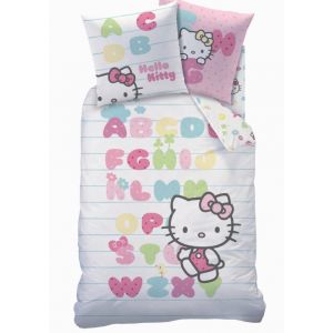 Cti Hello Kitty Abécédaire - Parure de lit (140 x 200 cm)