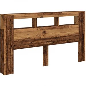 VidaXL Tête de lit à led vieux bois 180x18,5x103,5cm bois d'ingénierie