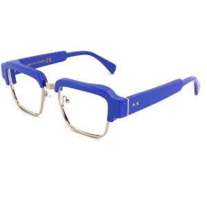 Xlab Unisex FRASER Montures optiques Acétate Bleu Carré Anti-lumière bleue