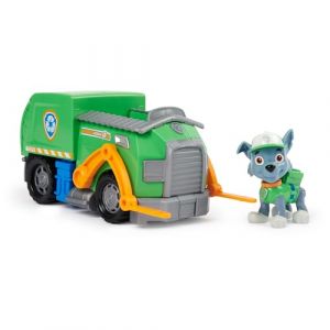 Paw Patrol - Pat Patrouille - Véhicule Figurine Rocky - Voiture Figurine À Collectionner - Pat Patrouille Jouet - Plastique Recyclé - Voiture Enfant - Jouet Enfant 3 Ans Et +