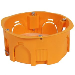 Debflex Boitier encastrement mur creux 1 poste orange diam&egrave;tre 85mm