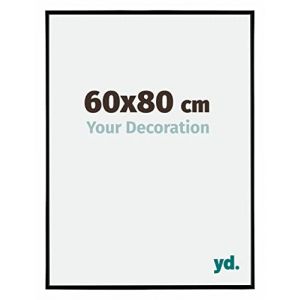 Your Decoration - 60x80 cm - Cadre Photo en Plastique Avec Verre acrylique - Anti-Reflet - Excellente Qualité - Noir Mat - Cadre Decoration Murale