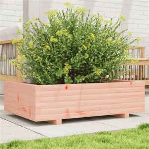 VidaXL Jardinière 90x60x26,5 cm bois massif de douglas, jardinière d'extérieur, bac à fleurs, boîte à plantes, jardinière de terrasse