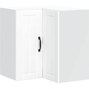 VidaXL Armoire D'angle Murale De Cuisine Lucca Blanc Bois D'ingénierie