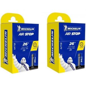 Michelin Chambre À Air - Velo 26 X 1,50-2,50" - Butyl - Valve Schrader 35mm - Vtt Airstop