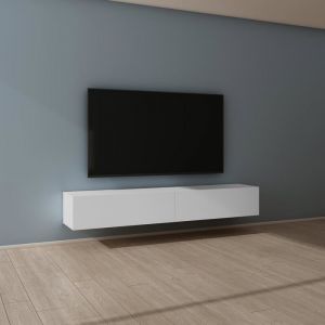Meuble tv Suspendue Armoire avec Soft-Close Table tv pour le Salon Blanc Mat 200x40,2x30 cm TC002 - Mai&mai