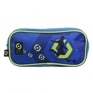 BAGTROTTER Trousse scolaire rectangulaire Ligue 1 Uber Eats Football Grise