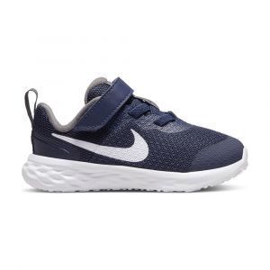 Nike Revolution 6, Baskets Gar&ccedil;on Unisex Kinder, Midnight Navy White Flat Pewter, 19.5 EU
