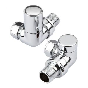 Hudson Reed Robinets pour Radiateur/S&egrave;che-serviettes Coud&eacute;s 15mm Laiton Moderne