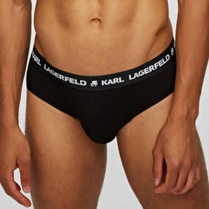 Image de Karl Lagerfeld Logo Briefs Set (Pack of 3) Court, Multicolore, S Homme