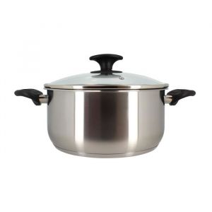 Menastyl Faitout first 24cm en acier inoxydable avec couvercle