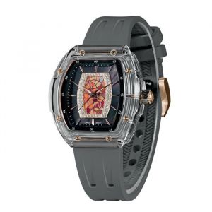 Montre Homme Tsar Bomba Nucleus Femme Series - TB8219L06 Bracelet Caoutchouc Gris