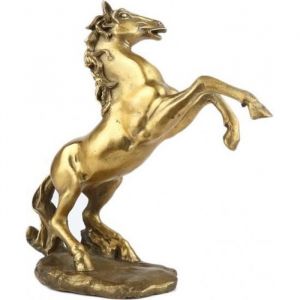 Cheval antique en cuivre dor&eacute;