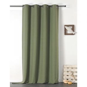 Homemaison Rideau en 100% lin Libeccio Vert 135 x 255 cm - Vert