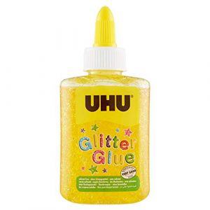 UHU Glitter Glue Bouteille de 88,5 ml Jaune - 33-49970