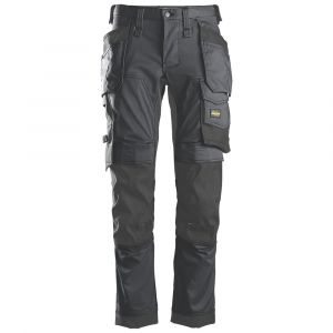 Image de Snickers Pantalon extensible AllroundWork gris / noir tour de taille 30" longueur 32"