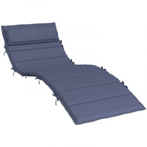 VidaXL Coussin De Chaise Longue Bleu Marine 180x60x3 Cm Tissu Oxford