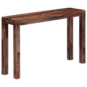 Image de VidaXL Table console Gris 120x30x76 cm Bois de Sesham massif