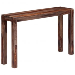 Image de VidaXL Table console Gris 120x30x76 cm Bois de Sesham massif