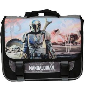 Cartable 38 cm /T Mandalorian Baby Yoda Noir et Gris Bagtrotter