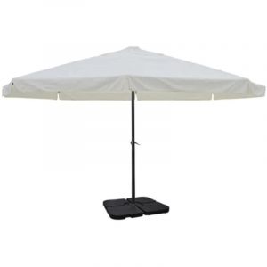 VidaXL Parasol blanc en aluminium avec base mobile