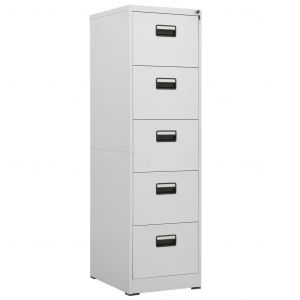 VidaXL Classeur Gris clair 46x62x164 cm Acier