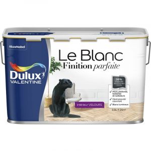 Dulux Valentine Peinture Le Blanc Finition Parfaite Velours Blanc 2,5 L - Blanc