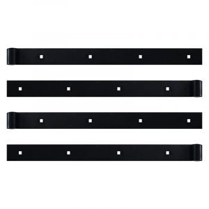4 Pentures droite, Noir Acier, Longueur 450 mm, pour Volet Battant Bois ou pvc