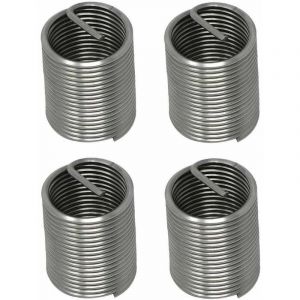 Cyclingcolors 4x Filets Rapportés Type Helicoil norme DIN 8140 en Acier Inoxydable Insert de Réparation Fil Métallique M10x1x20mm