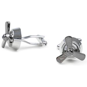 Boutons de Manchette H&eacute;lices Argent Argent&eacute;