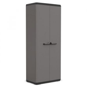 KIS Armoire de rangement Più haute - 68 x 39 x 166 cm - Gris anthracite et noir