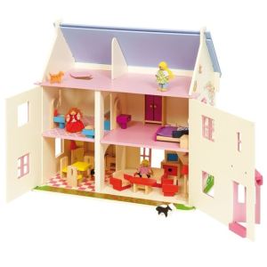 Bigjigs Maison de poupées en bois Rose Cottage