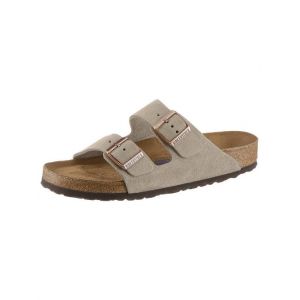 Birkenstock Arizona Sandals Suede Leather Soft Footbed Regular, taupe EU 37 (Regular) Sandales Loisir
