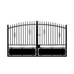 Image de Portail battant noir en al ini NERBIS L300 x H160/180 cm