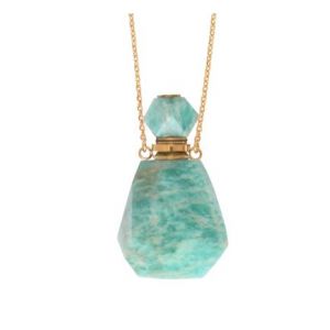 Collier doré à l'or fin amazonite ELIXIR