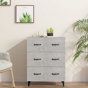 Image de VidaXL Buffet Gris béton 69,5x34x90 cm Bois d'ingénierie