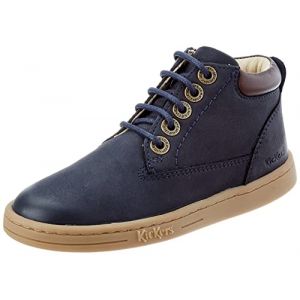 Kickers Bottillons Cuir Tackland Bleu - Couleur Bleu - Taille 27