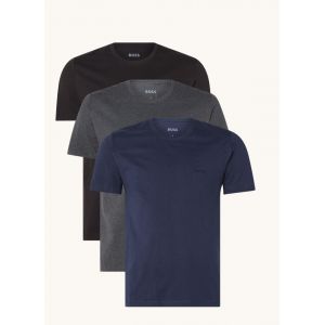 Hugo Boss BOSS pour homme. Lot de 3 T-shirts RN 3P Classic marine, gris, noir