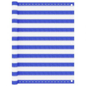 Écran de balcon brise pare vue protection confidentialité 120 x 400 cm PEHD bleu et blanc 02_0010115
